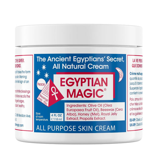 All Purpose Face, Body, and Dry Skin Moisturizing Cream, Skin Protectant for Women & Men, Eczema Care Healing Balm, Scar Treatment, Stretch Marks, and Tattoo Aftercare, 4oz Jar