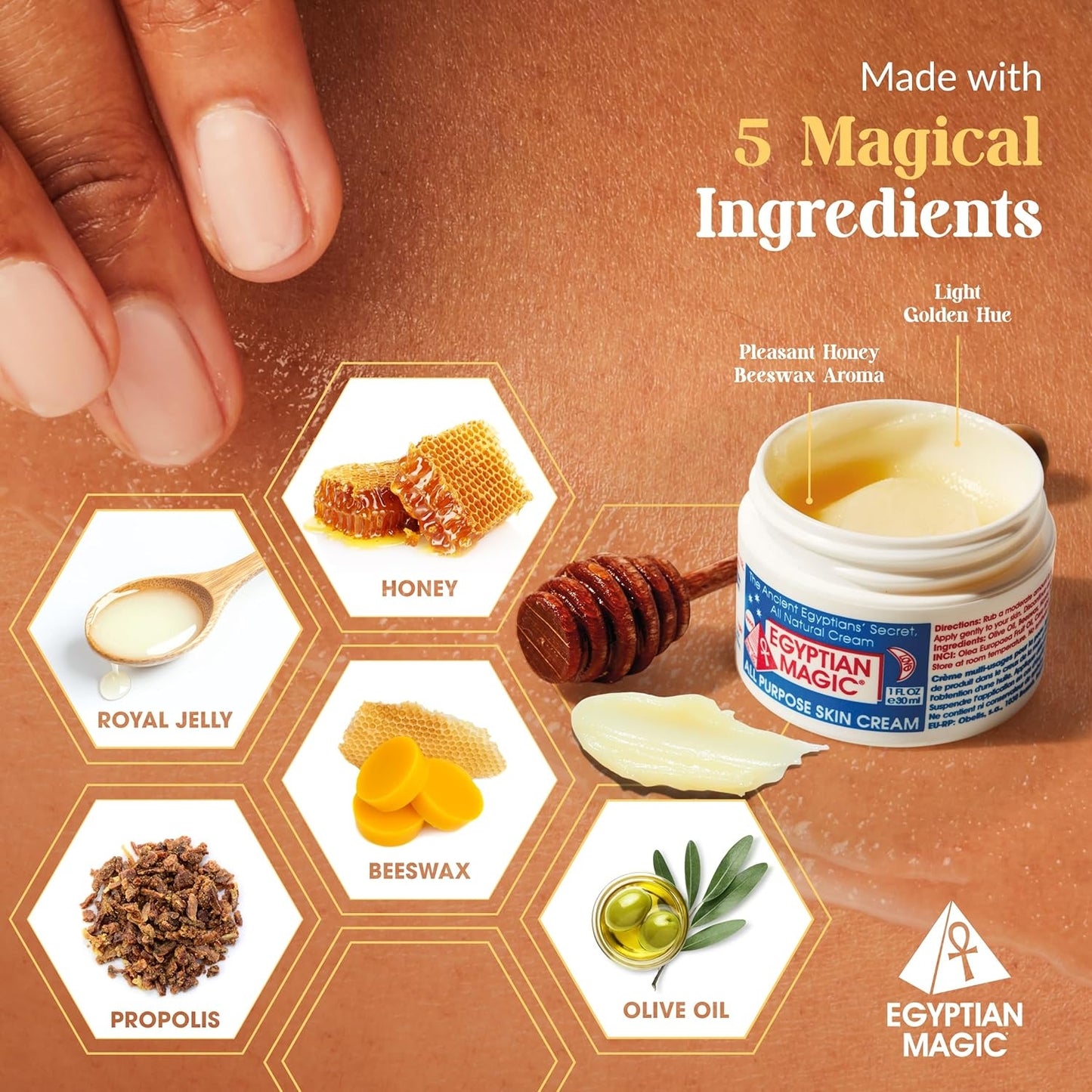 All Purpose Face, Body, and Dry Skin Moisturizing Cream, Skin Protectant for Women & Men, Eczema Care Healing Balm, Scar Treatment, Stretch Marks, and Tattoo Aftercare, 4oz Jar